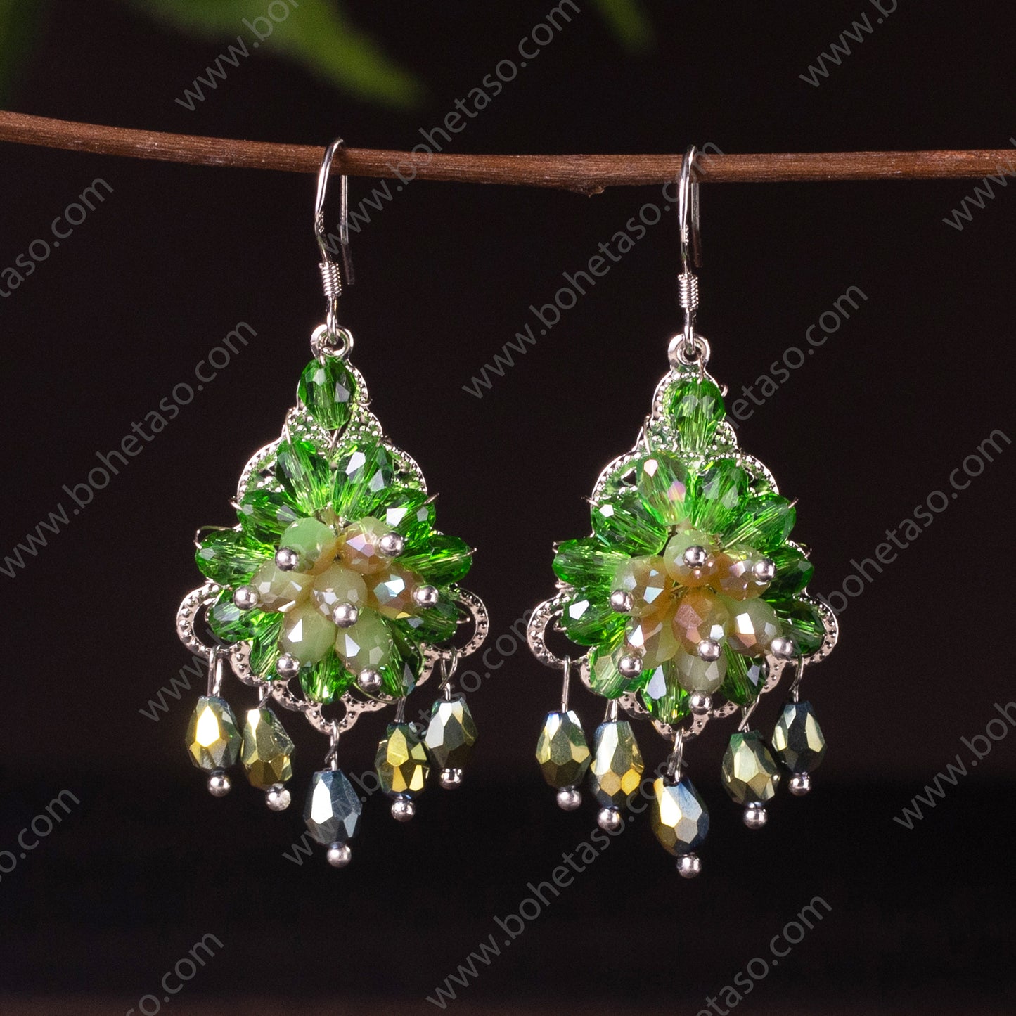 Handmade tassel earrings in Bohemian style Earrings for traveling commuting to work