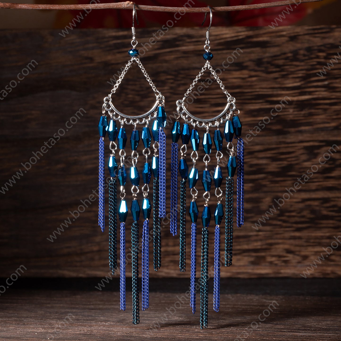 Handmade tassel earrings in Bohemian style Earrings for traveling commuting to work