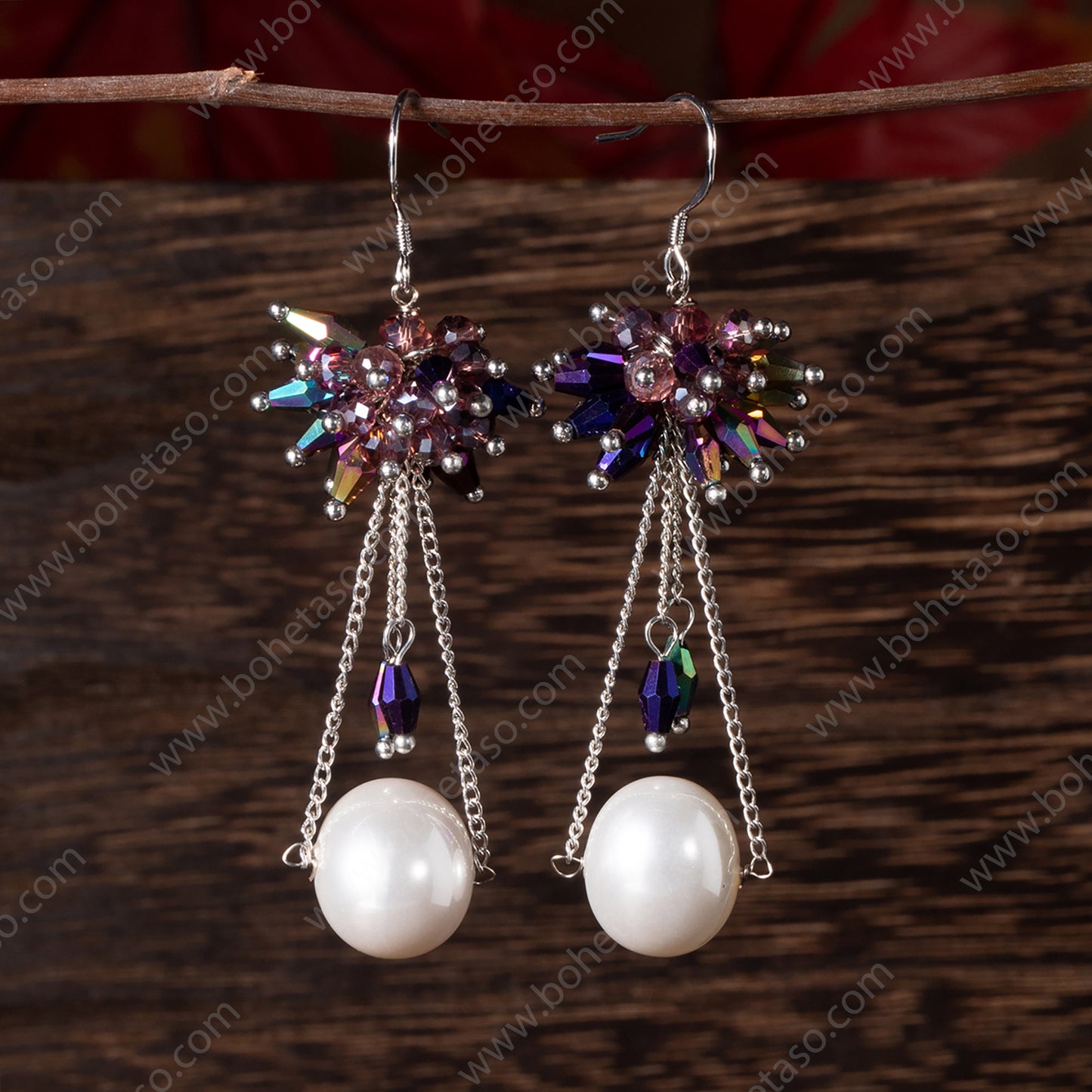 Handmade earrings in Bohemian style Earrings for traveling commuting to work