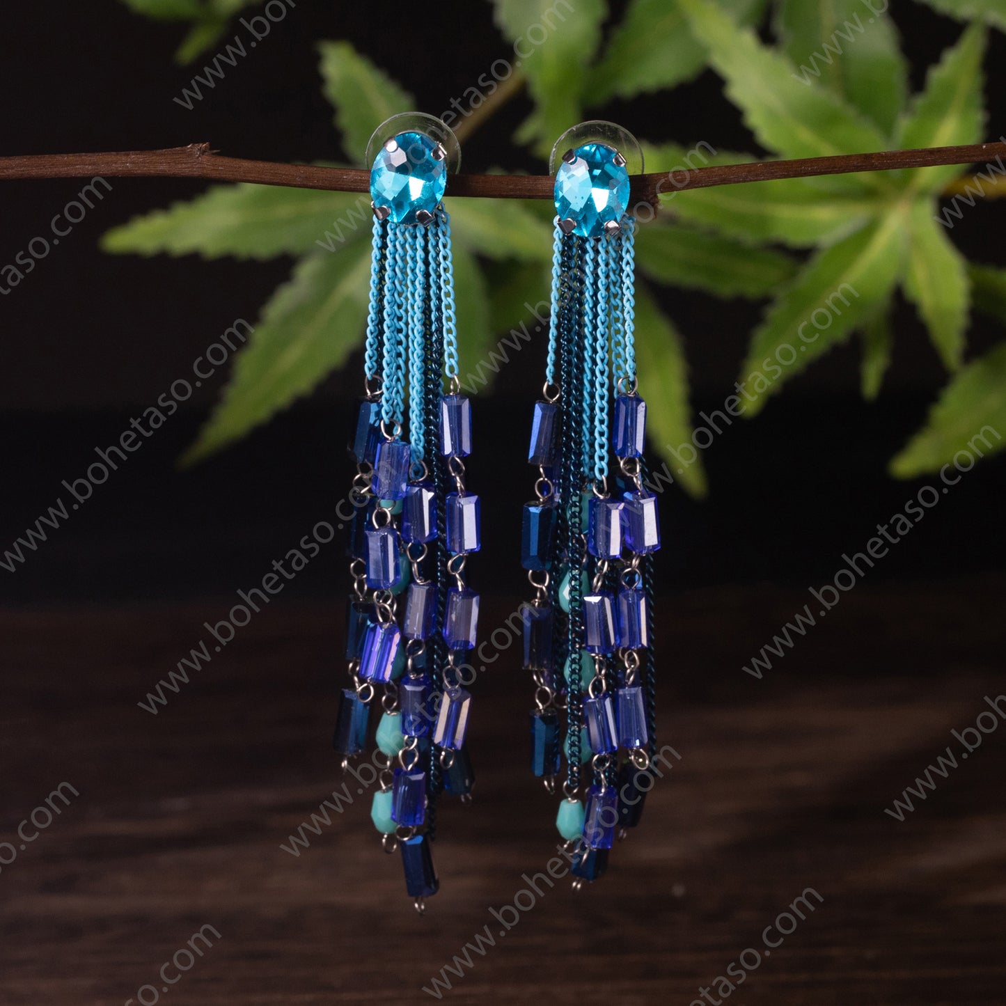 Handmade tassel earrings in Bohemian style Earrings for traveling commuting to work
