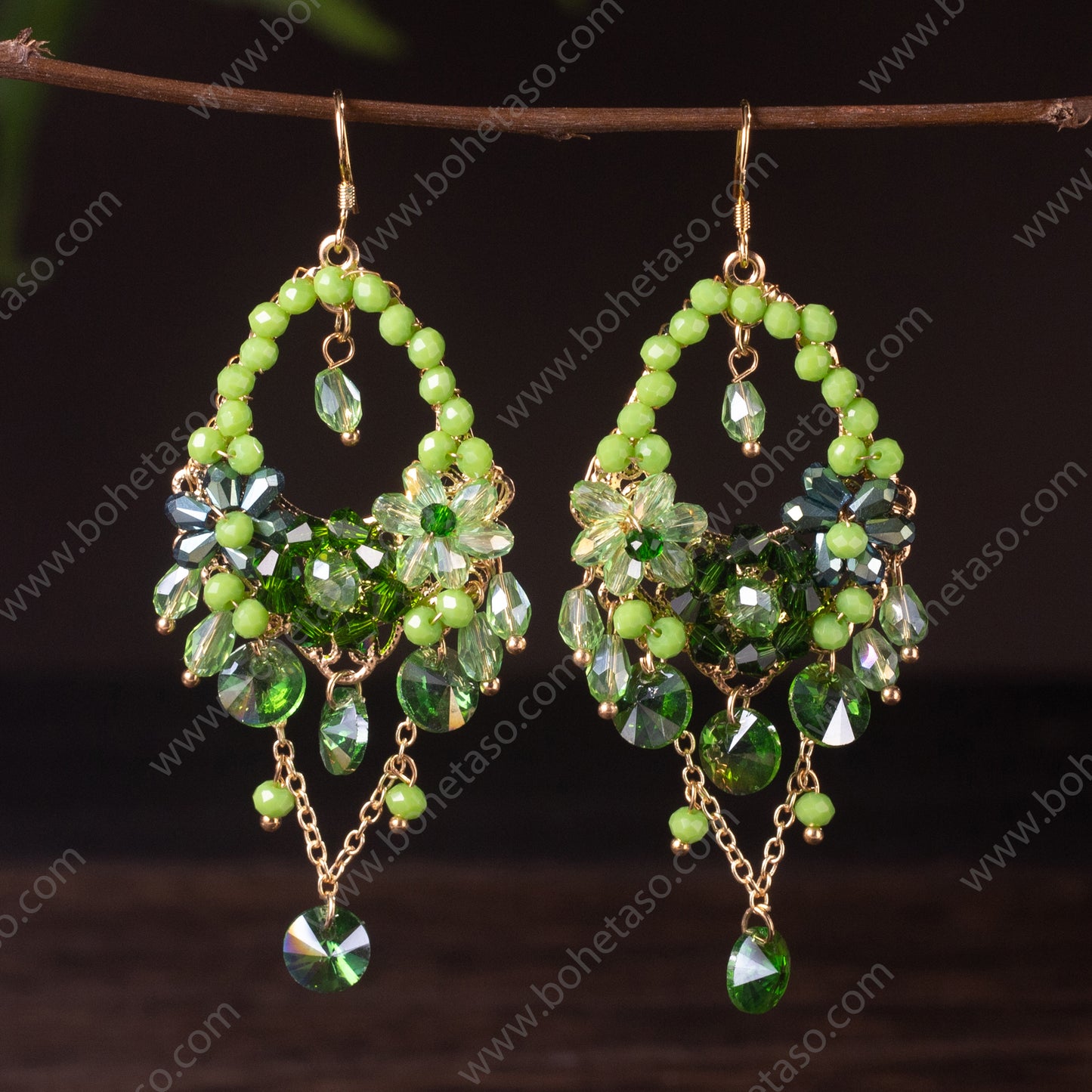 Handmade tassel earrings in Bohemian style Earrings for traveling commuting to work