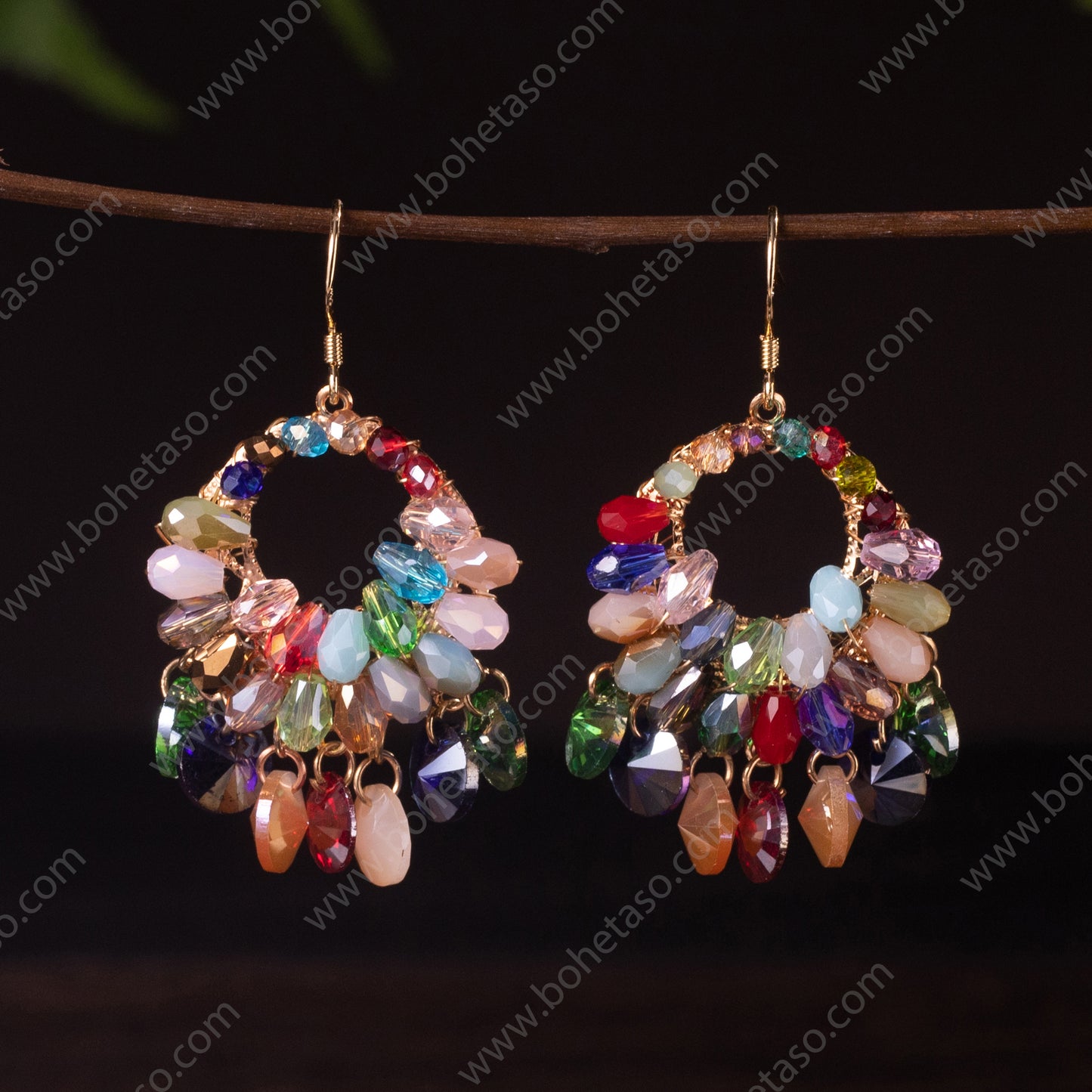 Handmade earrings in Bohemian style Earrings for traveling commuting to work