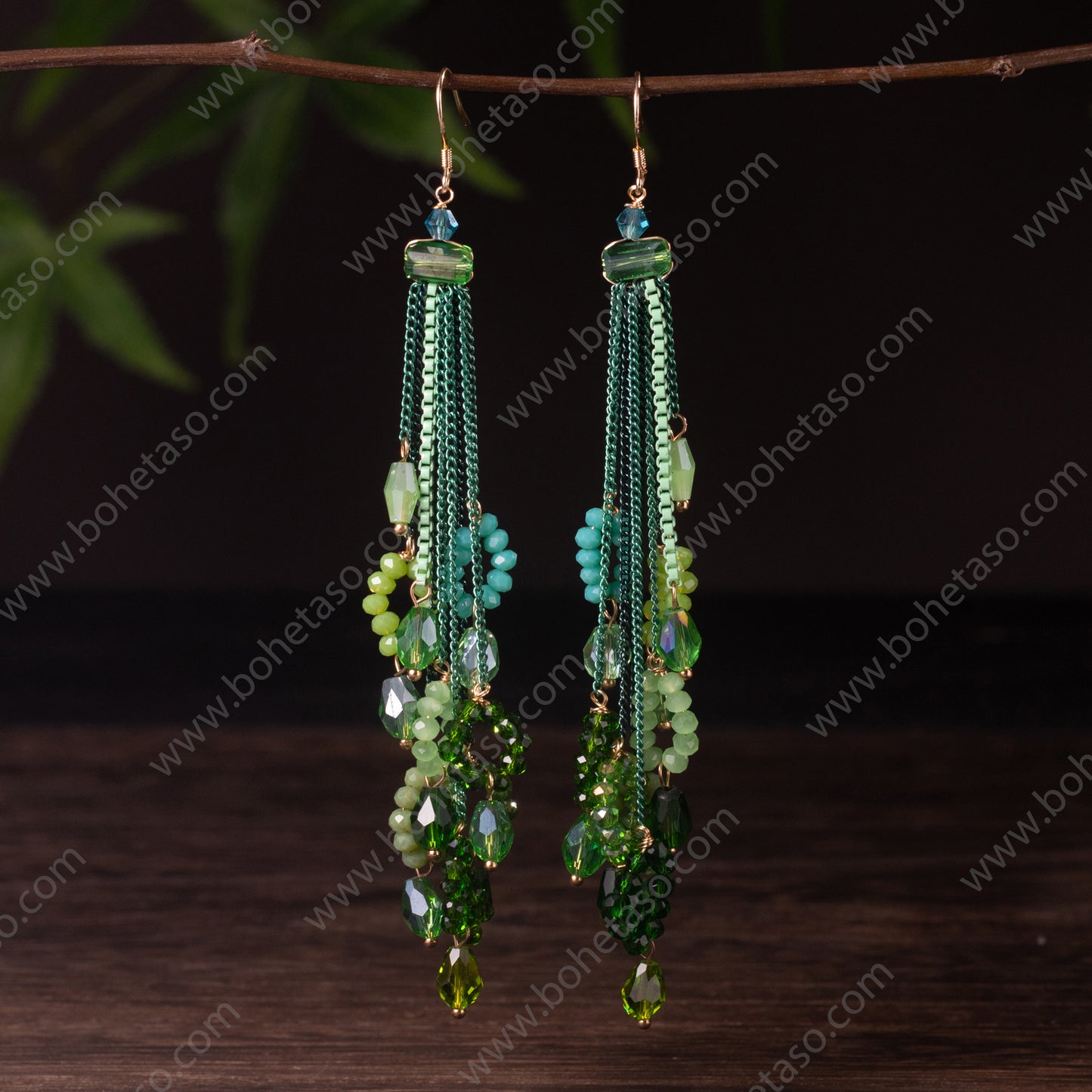 Handmade tassel earrings in Bohemian style Earrings for traveling commuting to work