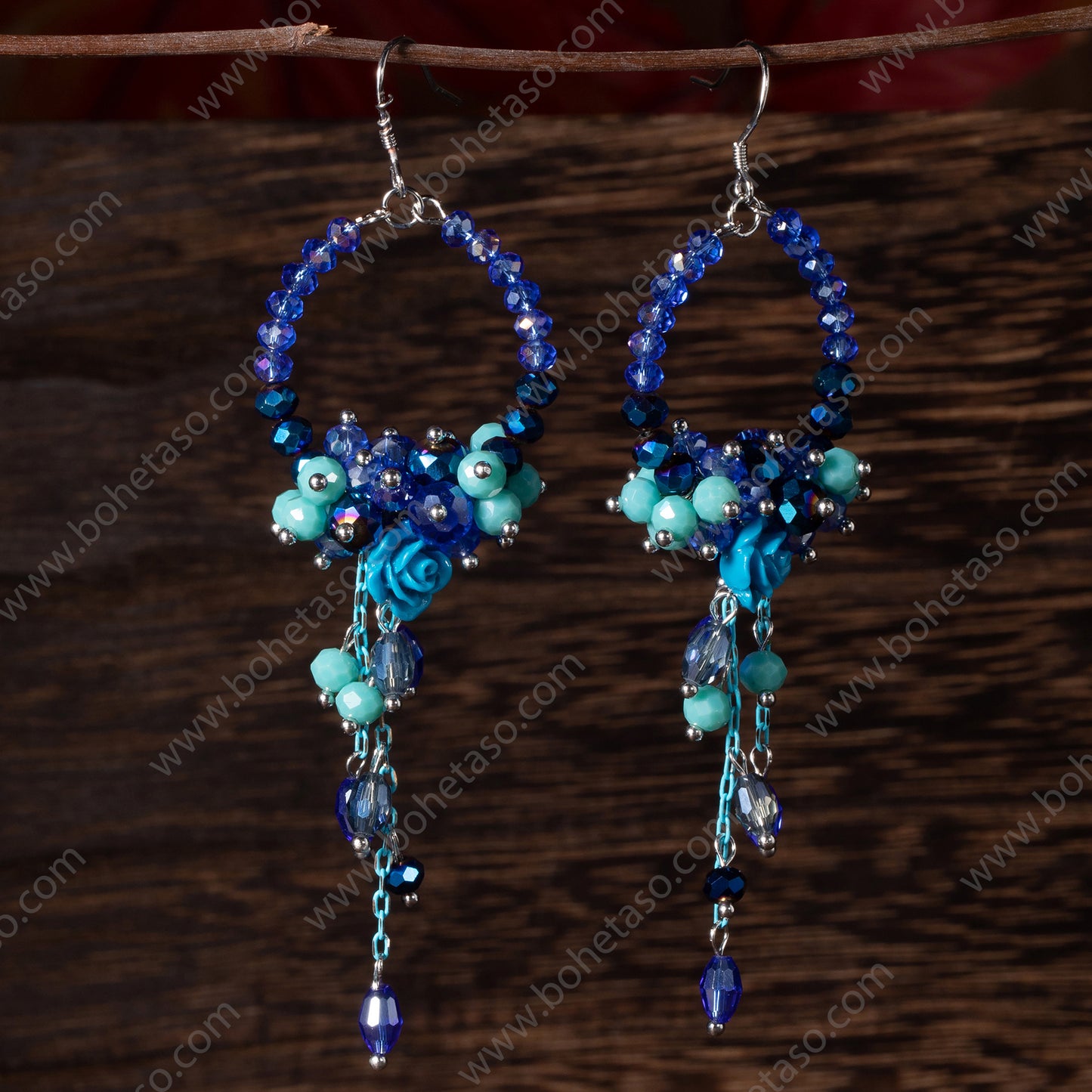 Handmade tassel earrings in Bohemian style Earrings for traveling commuting to work