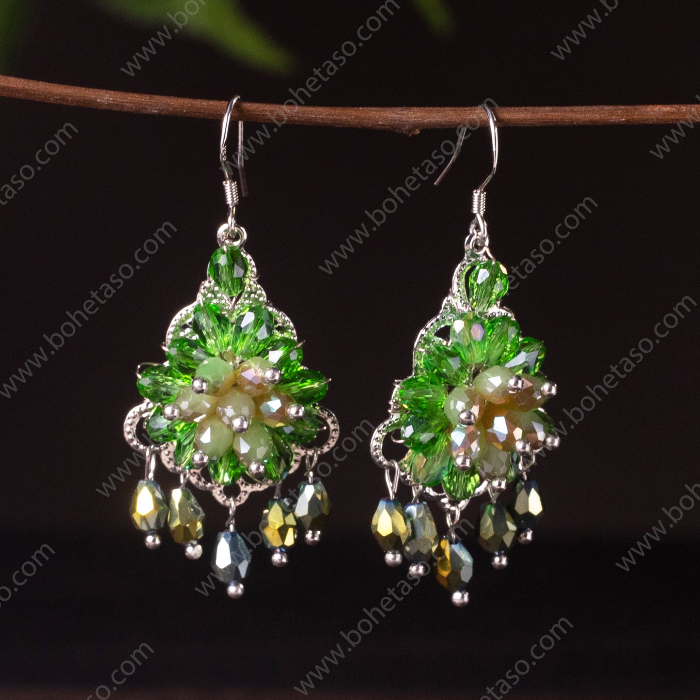 Handmade tassel earrings in Bohemian style Earrings for traveling commuting to work