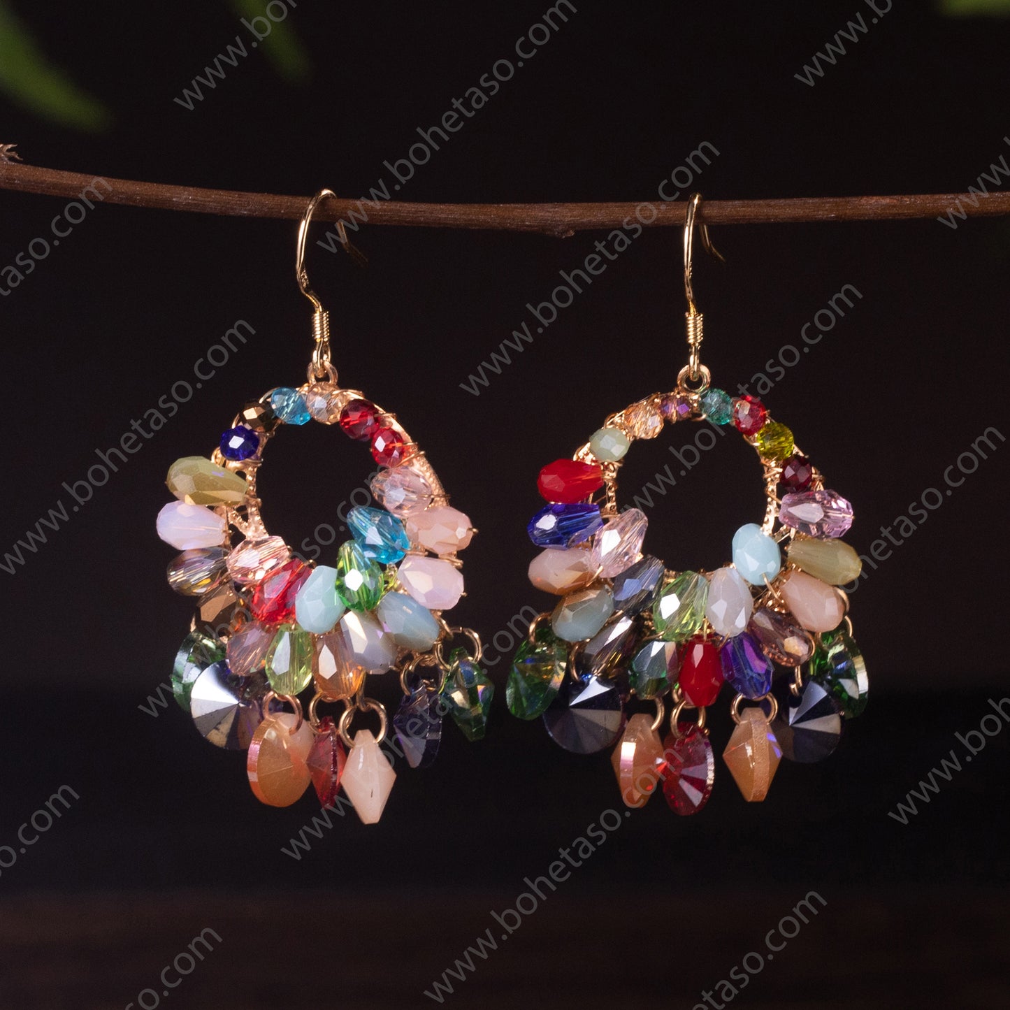 Handmade earrings in Bohemian style Earrings for traveling commuting to work