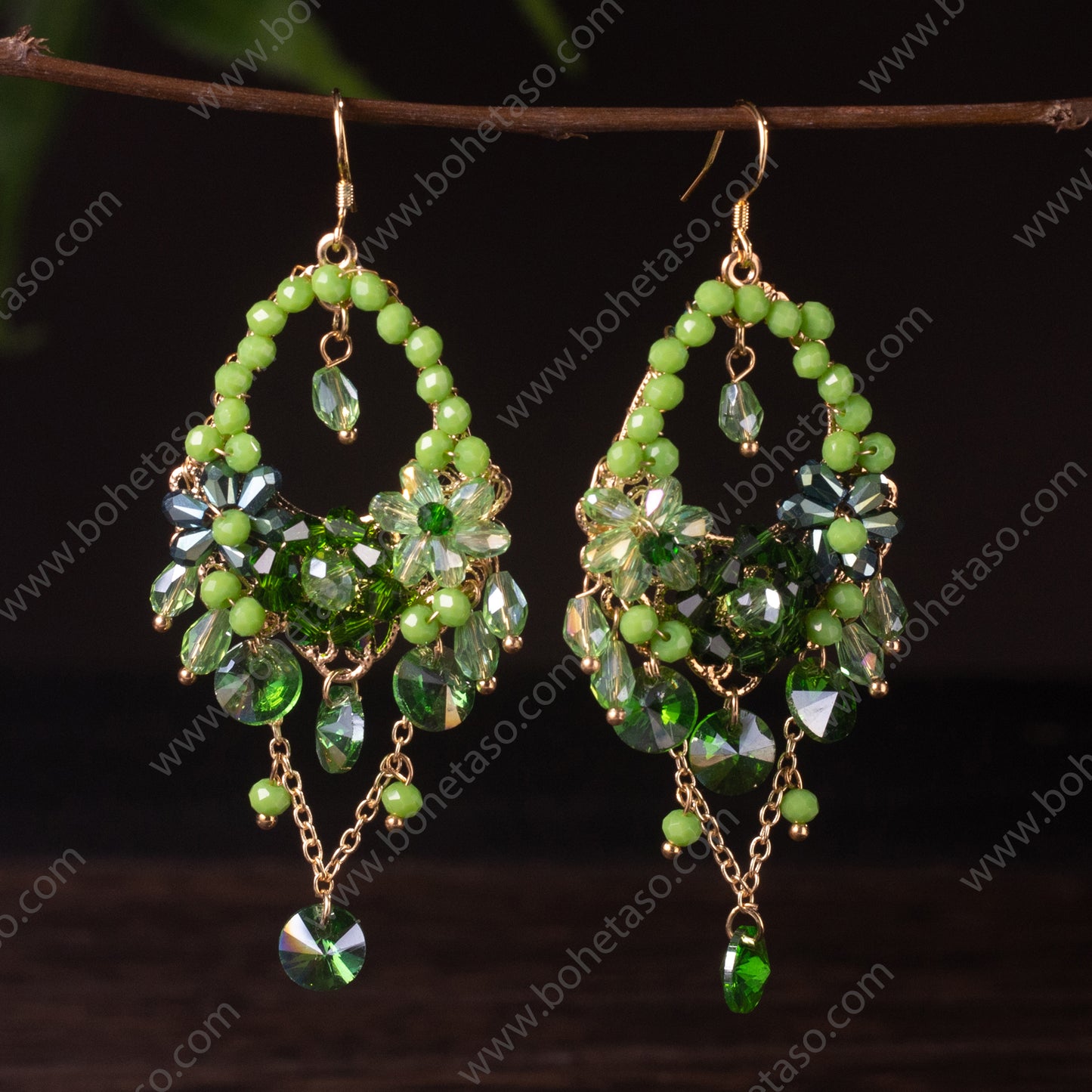 Handmade tassel earrings in Bohemian style Earrings for traveling commuting to work