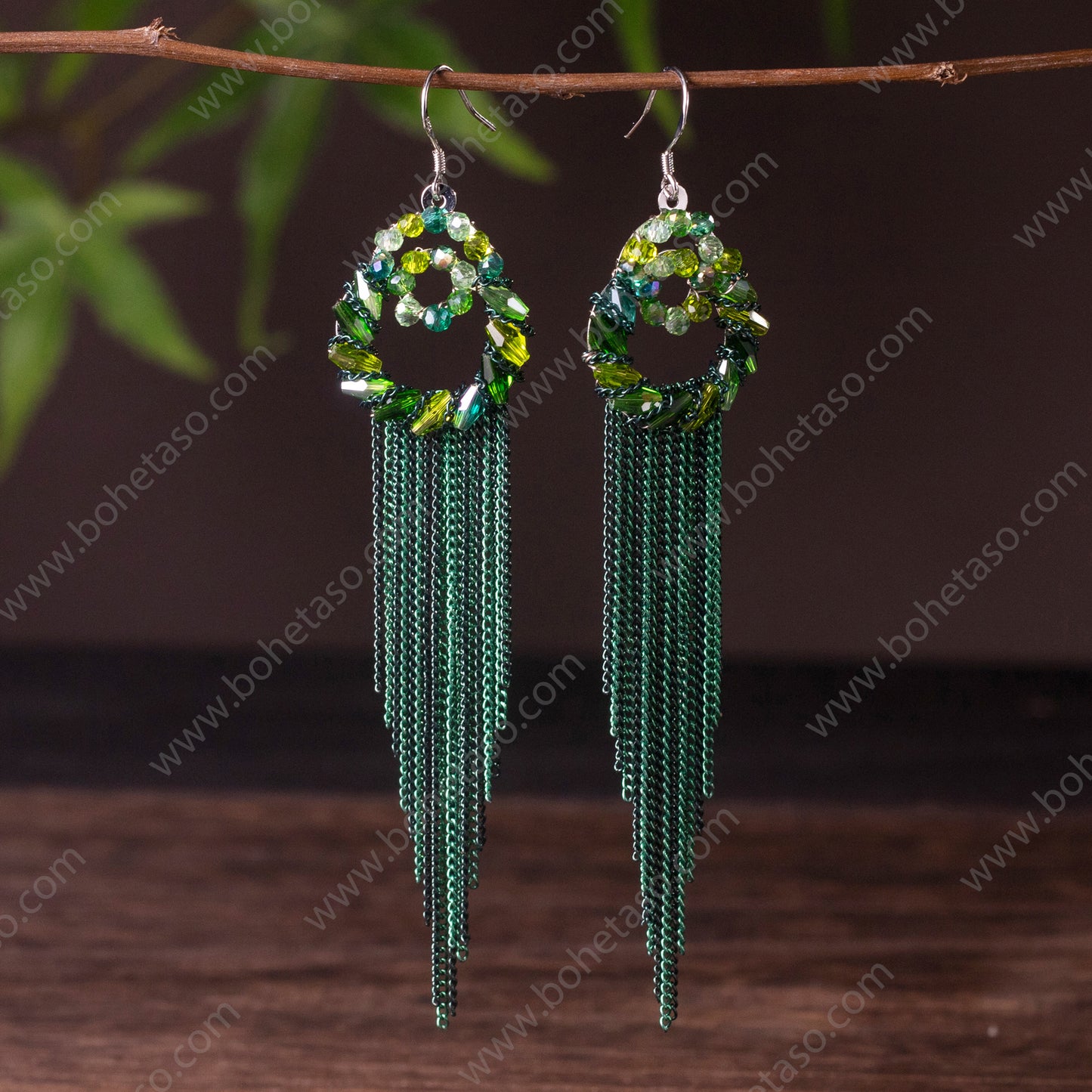 Handmade tassel earrings in Bohemian style Earrings for traveling commuting to work