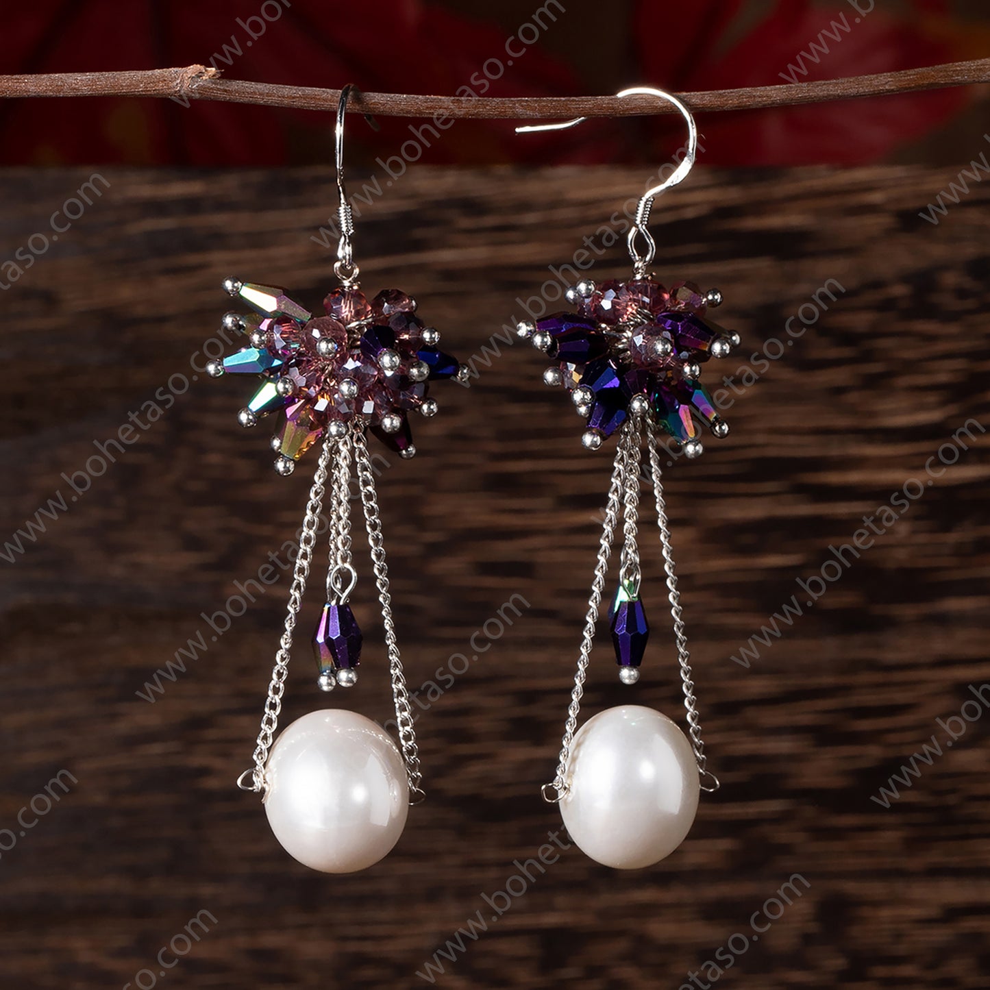 Handmade earrings in Bohemian style Earrings for traveling commuting to work