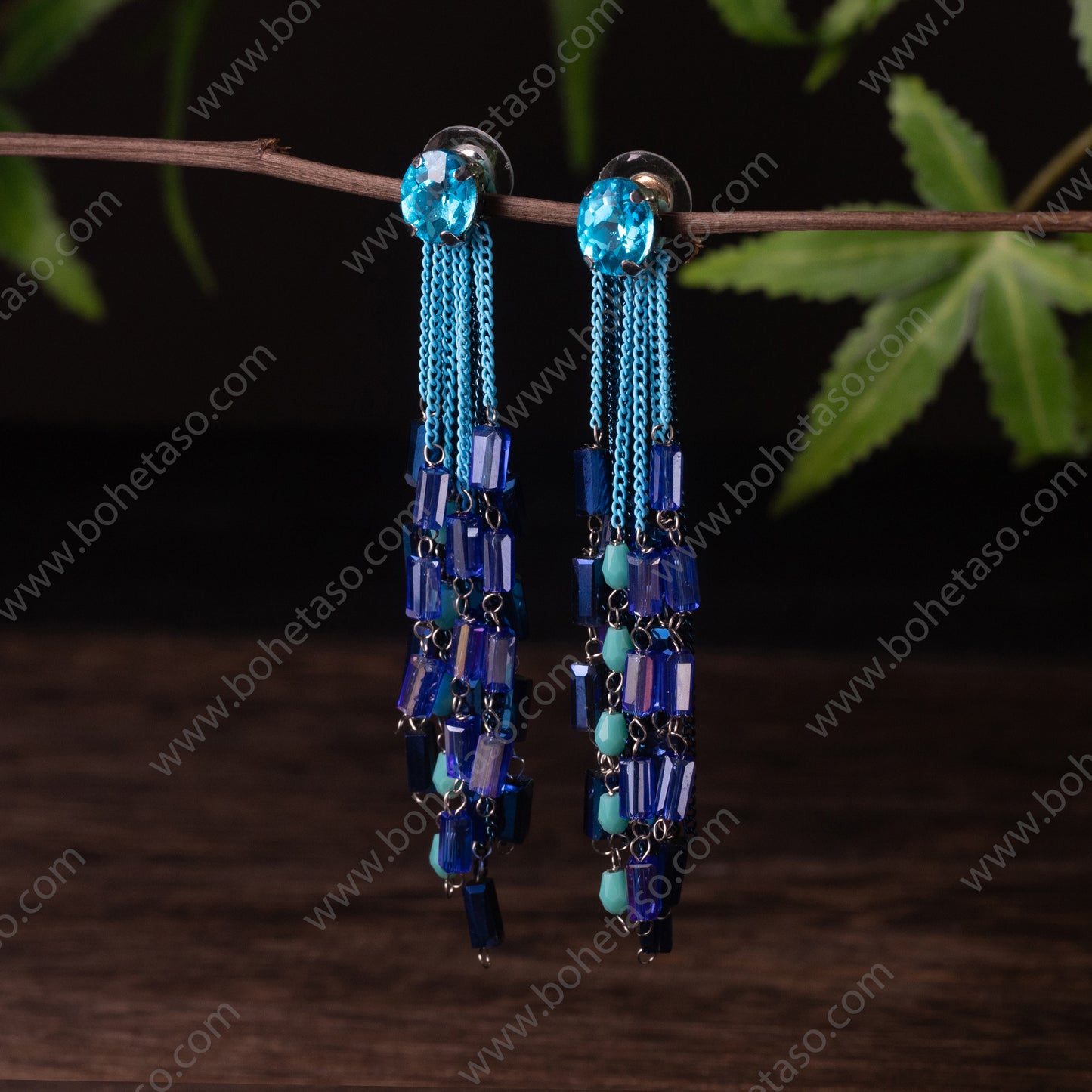 Handmade tassel earrings in Bohemian style Earrings for traveling commuting to work