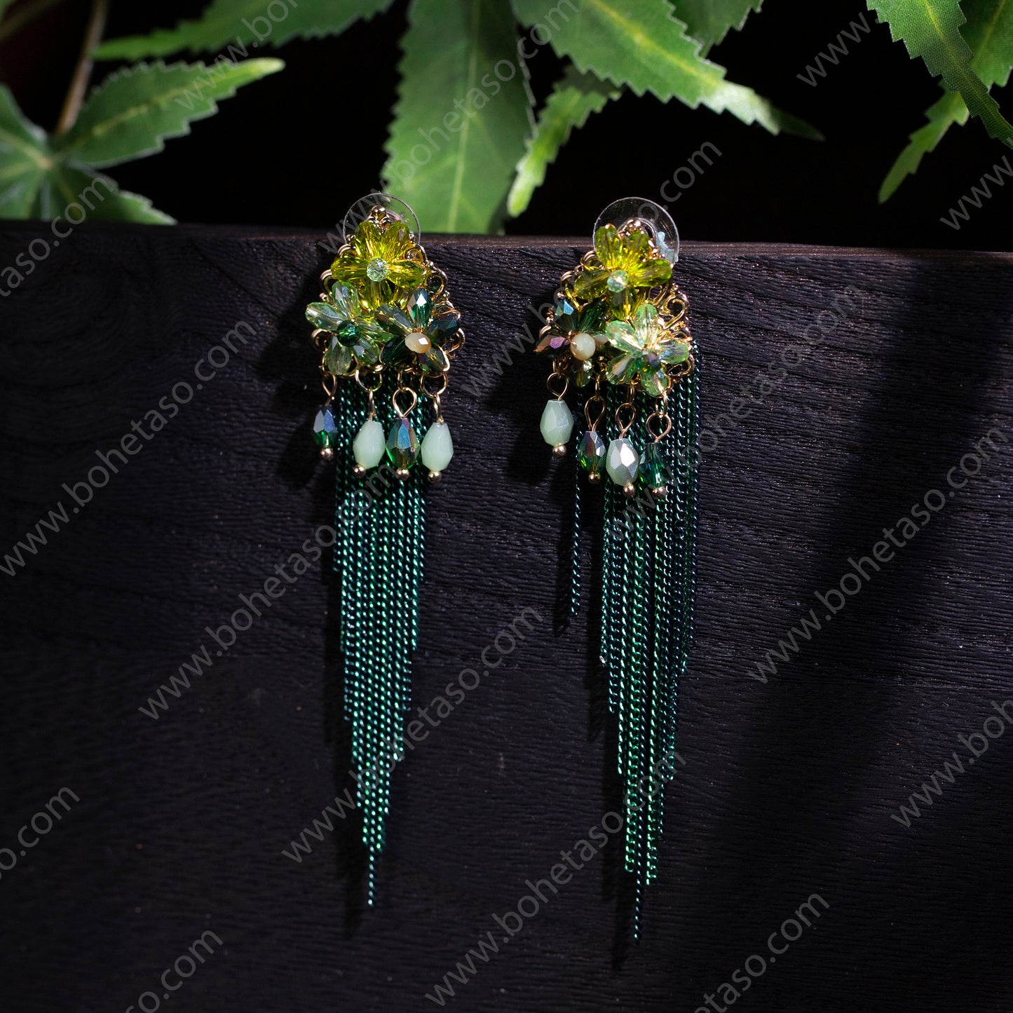 Bohemian style metal tassel earrings for women's outings, travel gatherings, exquisite niche earrings