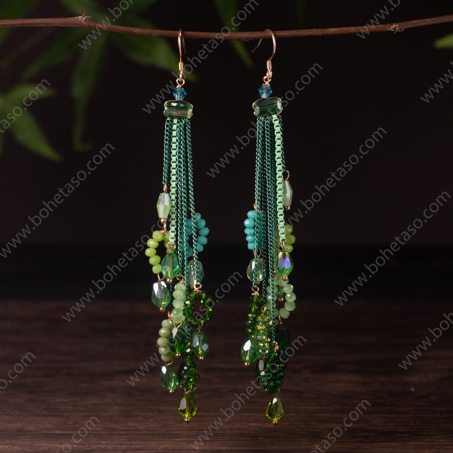 Handmade tassel earrings in Bohemian style Earrings for traveling commuting to work