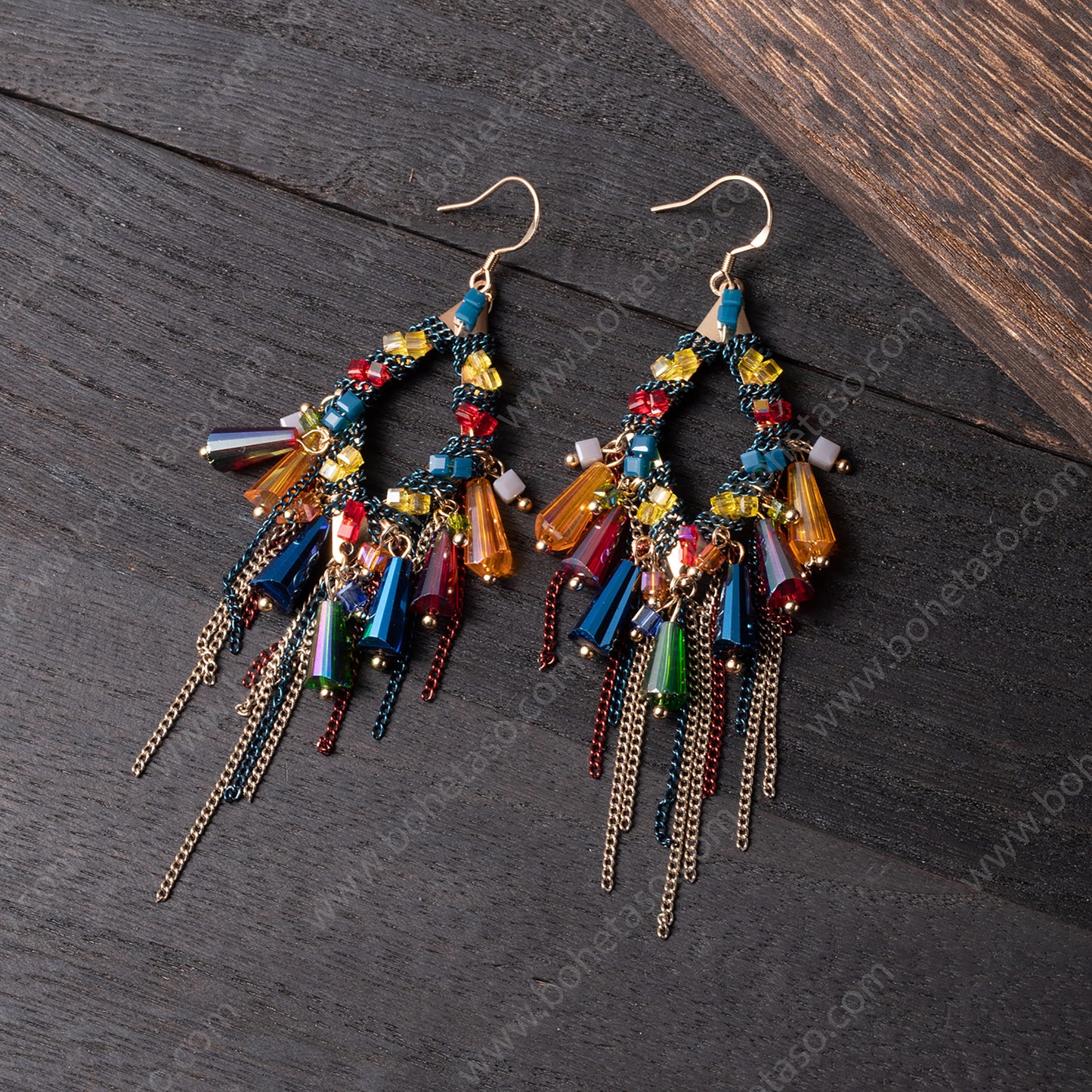 Handmade tassel earrings in Bohemian style Earrings for traveling commuting to work