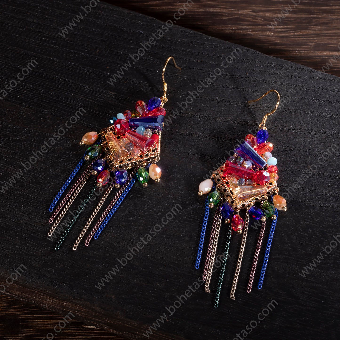 Handmade tassel earrings in Bohemian style Earrings for traveling commuting to work