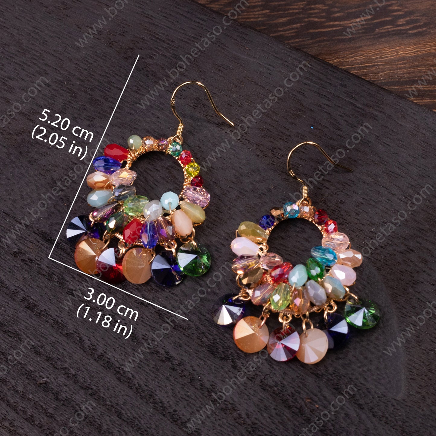 Handmade earrings in Bohemian style Earrings for traveling commuting to work