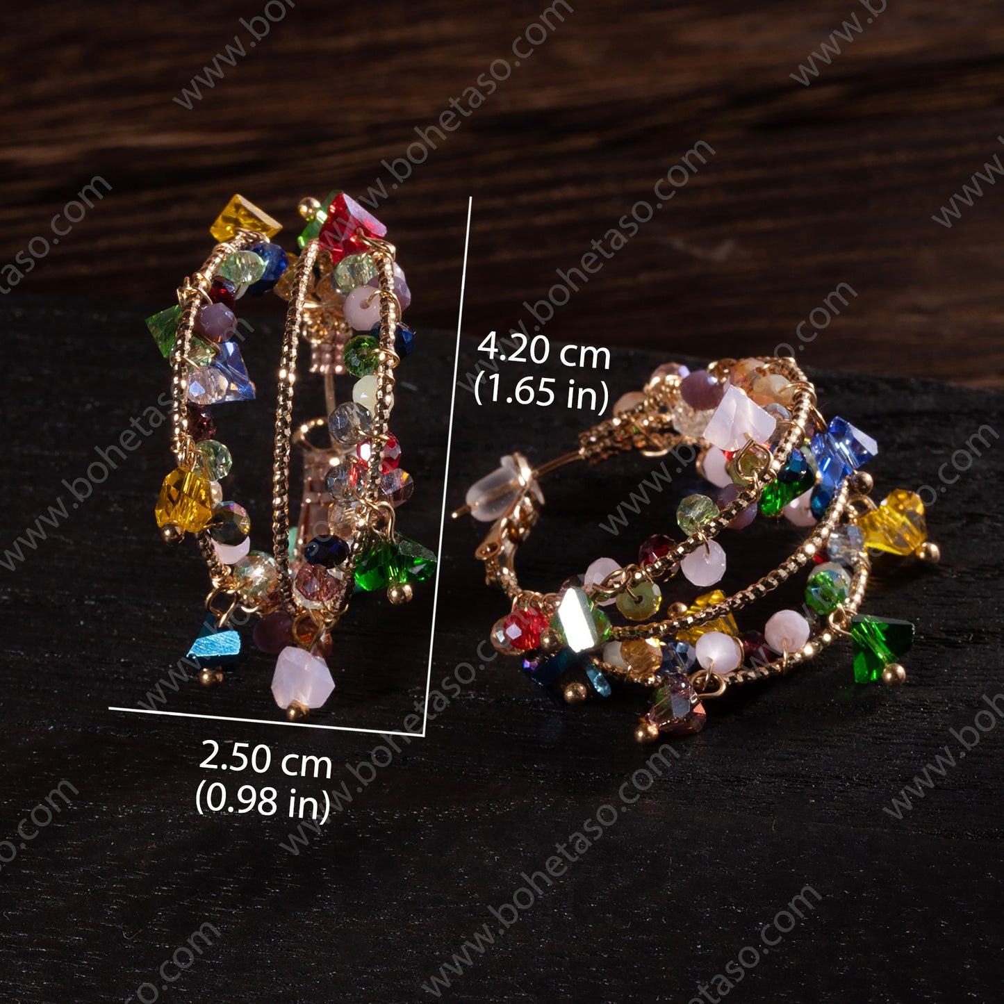 Handmade earrings in Bohemian style Earrings for traveling commuting to work