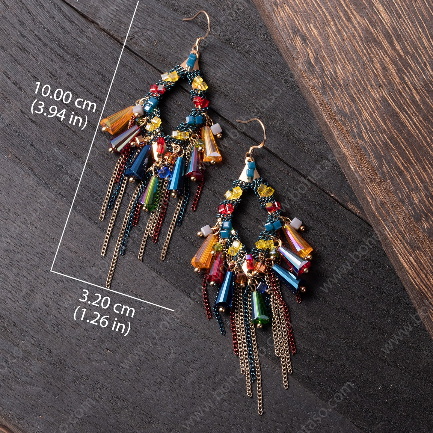 Handmade tassel earrings in Bohemian style Earrings for traveling commuting to work