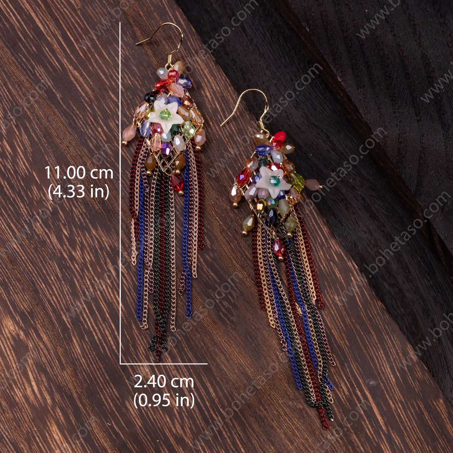 Handmade tassel earrings in Bohemian style Earrings for traveling commuting to work