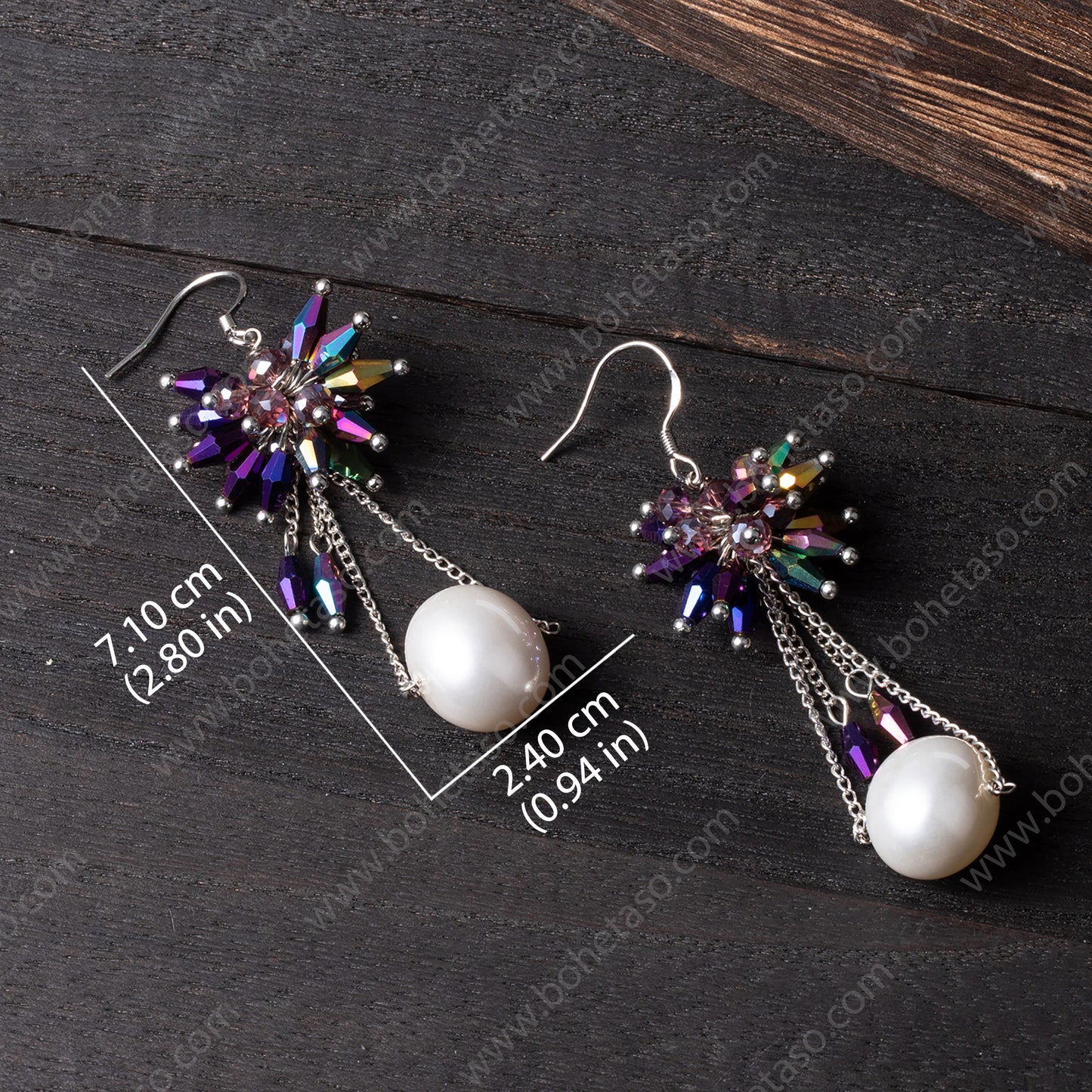 Handmade earrings in Bohemian style Earrings for traveling commuting to work