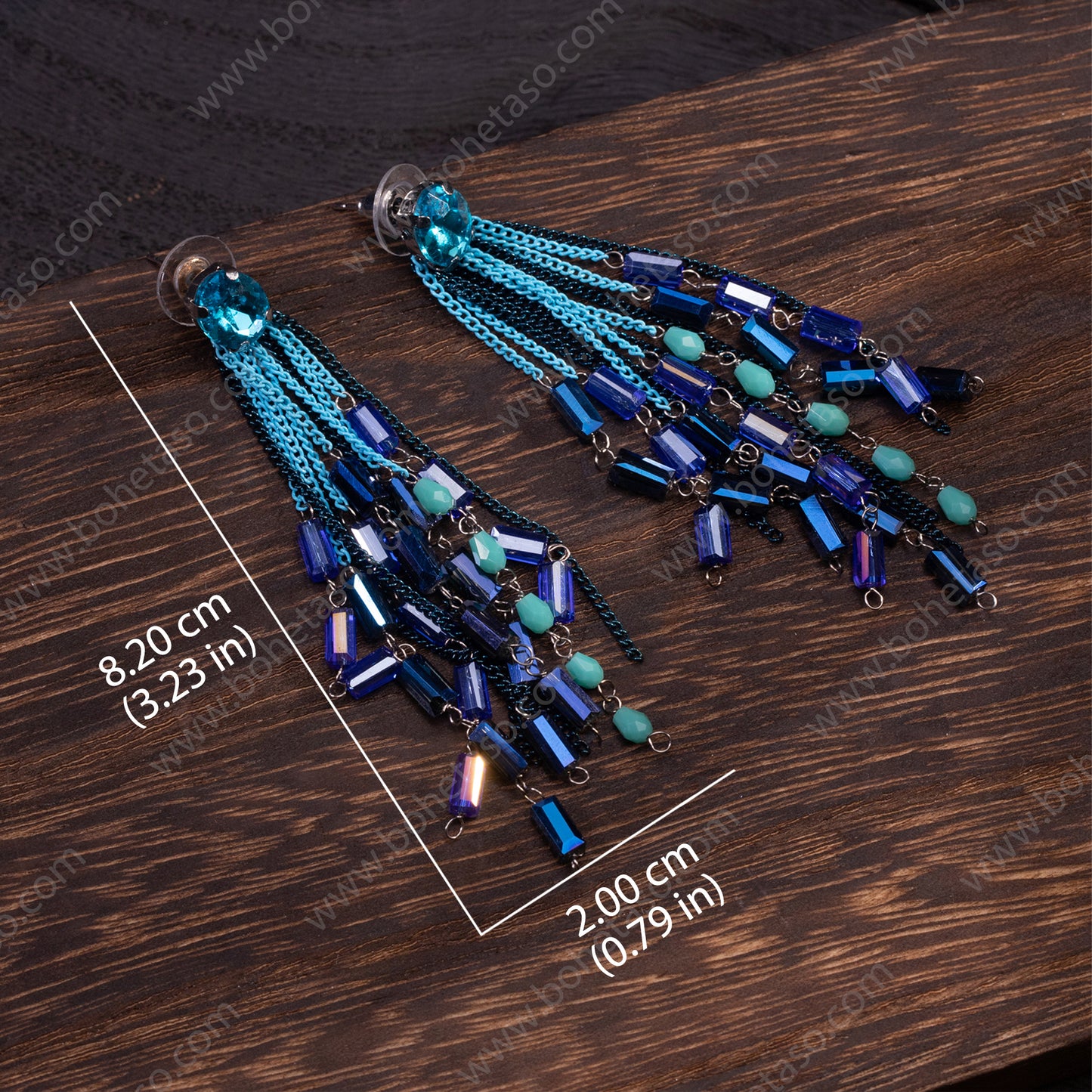 Handmade tassel earrings in Bohemian style Earrings for traveling commuting to work