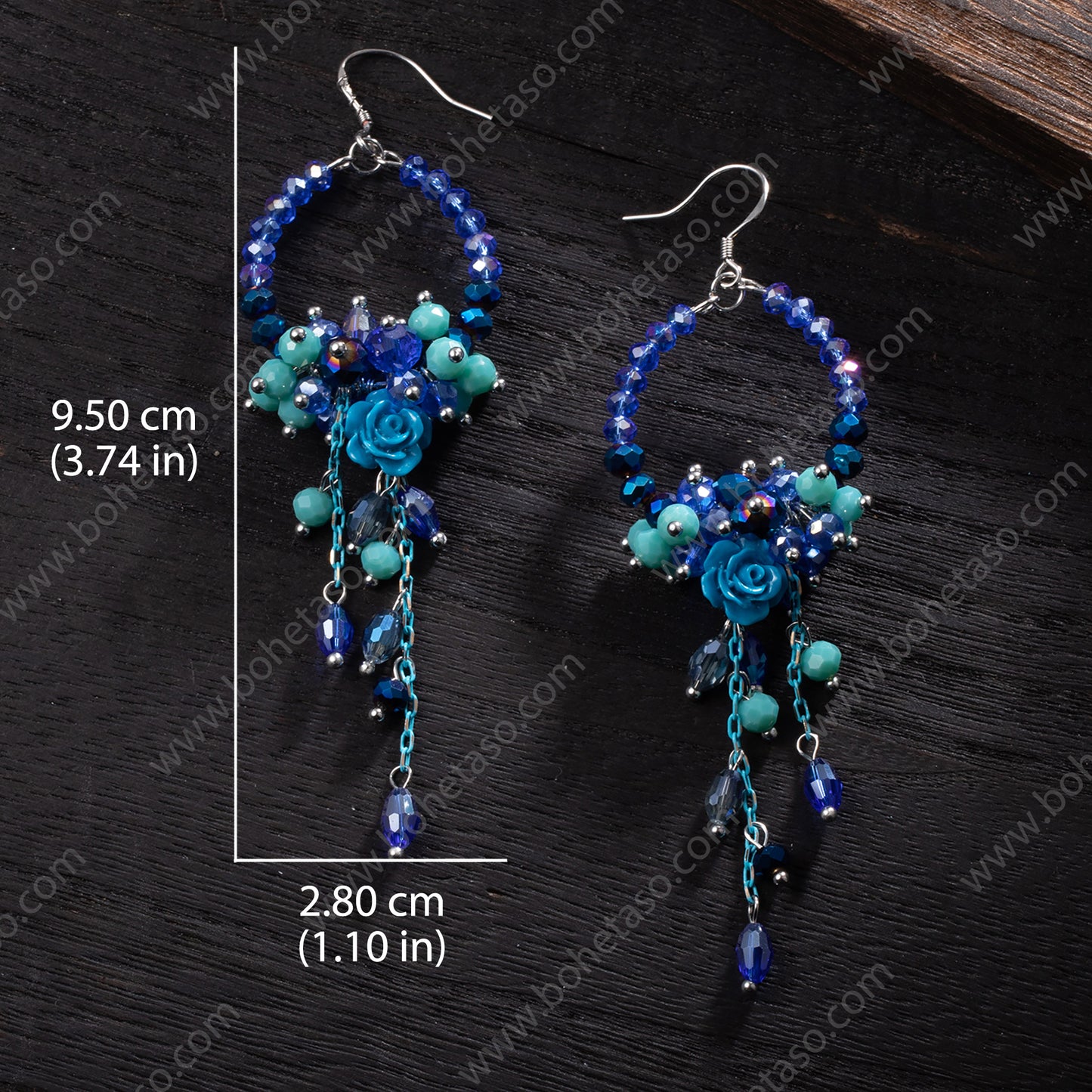 Handmade tassel earrings in Bohemian style Earrings for traveling commuting to work