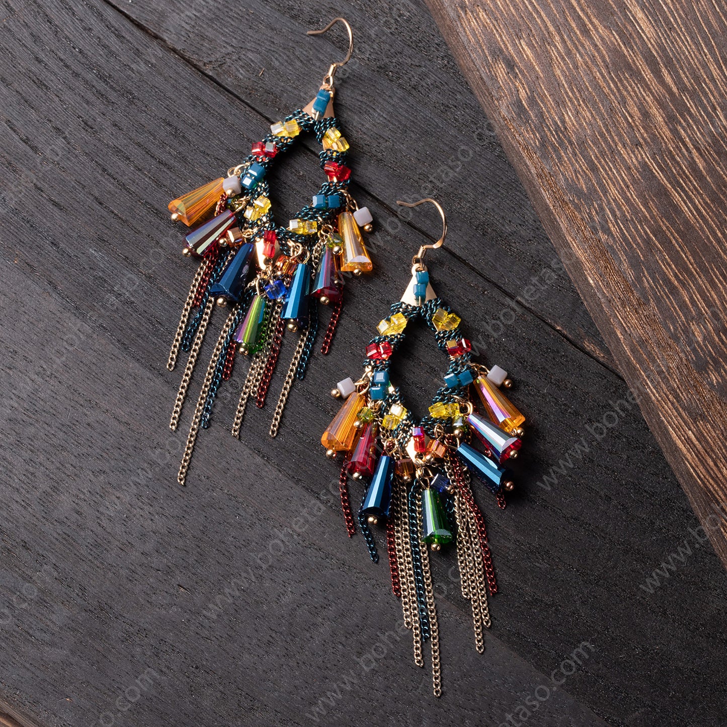 Handmade tassel earrings in Bohemian style Earrings for traveling commuting to work