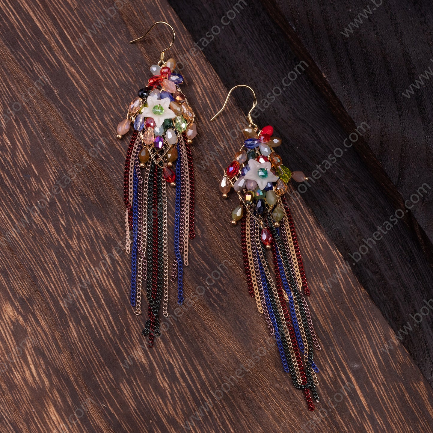 Handmade tassel earrings in Bohemian style Earrings for traveling commuting to work