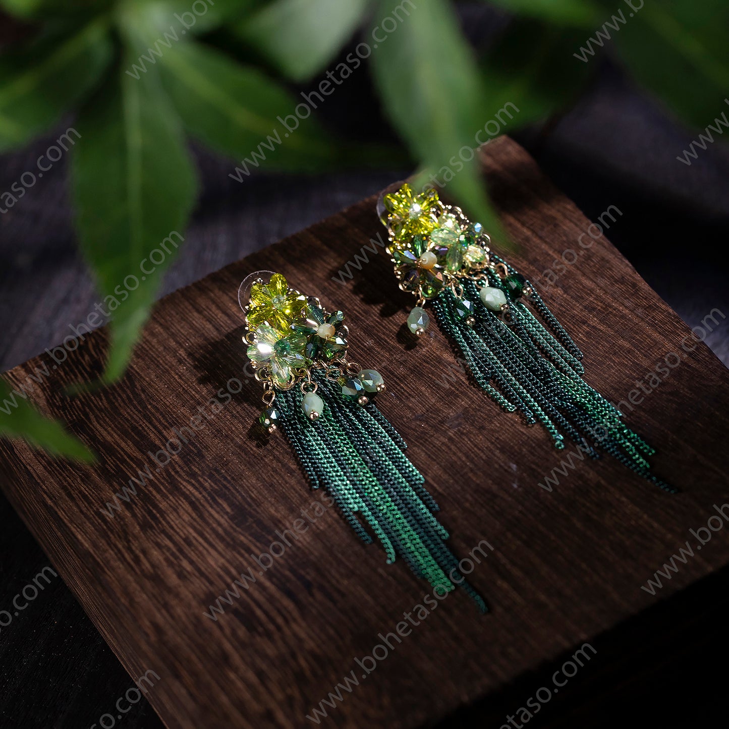 Bohemian style metal tassel earrings for women's outings, travel gatherings, exquisite niche earrings