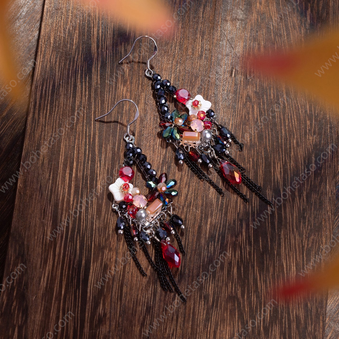 Handmade tassel earrings in Bohemian style Earrings for traveling commuting to work giving to friends and giving yourself exquisite gifts