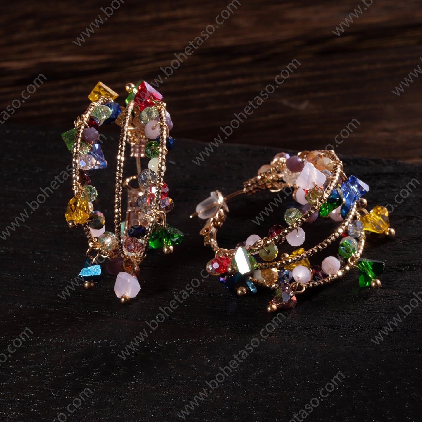 Handmade earrings in Bohemian style Earrings for traveling commuting to work