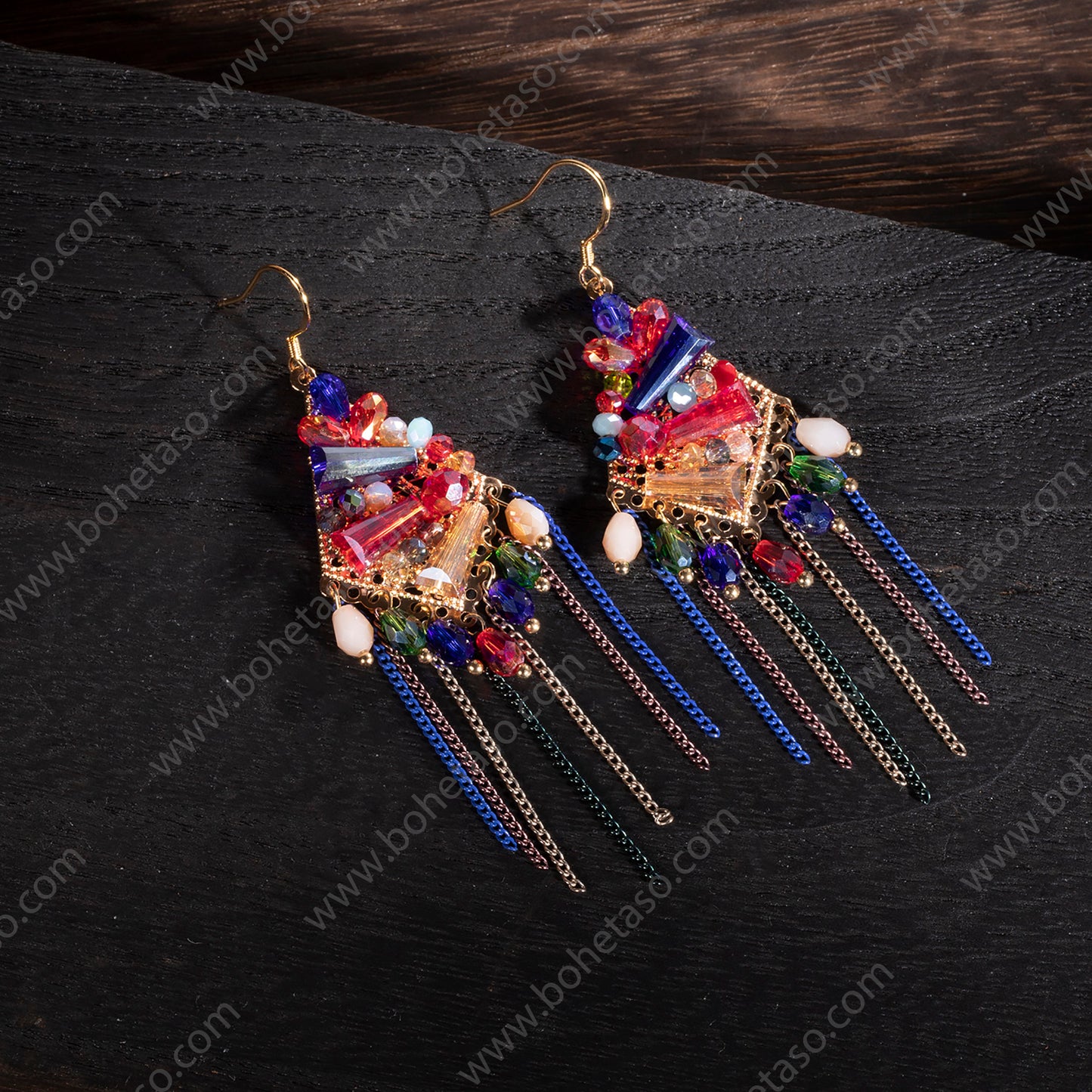 Handmade tassel earrings in Bohemian style Earrings for traveling commuting to work