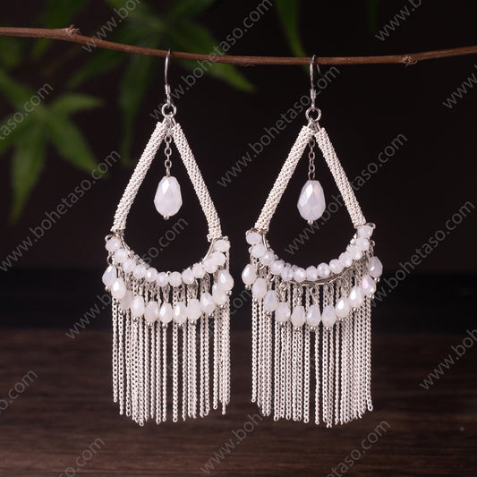 Handmade tassel earrings in Bohemian style Earrings for traveling commuting to work