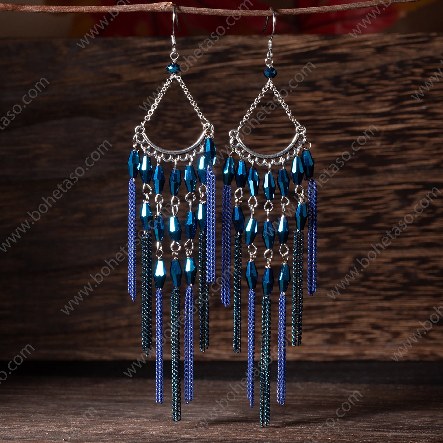 Handmade tassel earrings in Bohemian style Earrings for traveling commuting to work