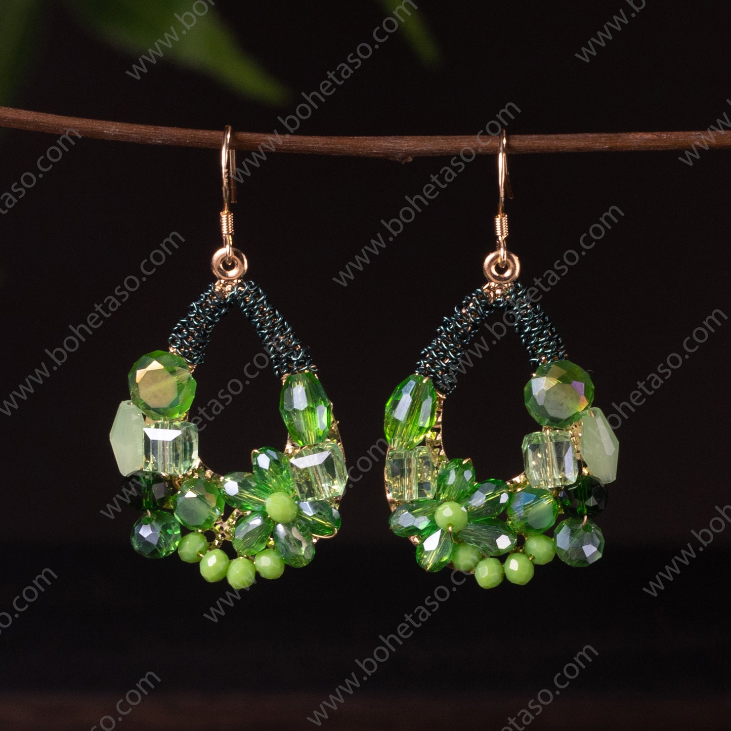 Handmade earrings in Bohemian style Earrings for traveling commuting to work