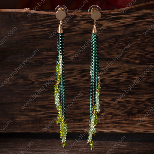 Handmade tassel earrings in Bohemian style Earrings for traveling commuting to work