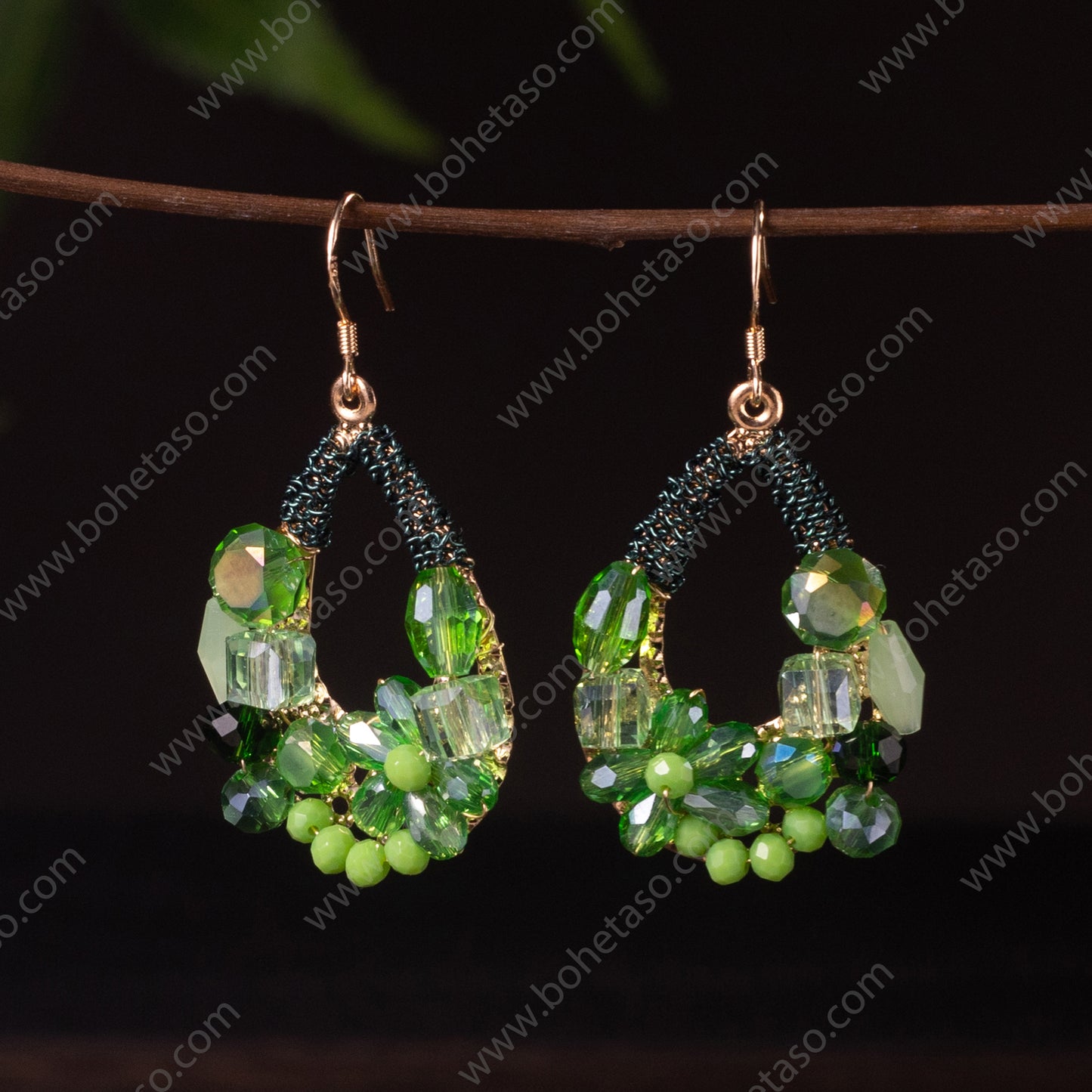 Handmade earrings in Bohemian style Earrings for traveling commuting to work