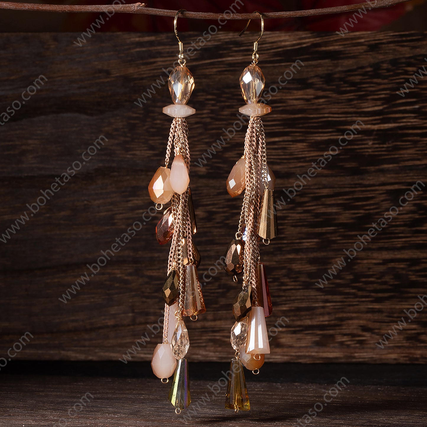 Handmade tassel earrings in Bohemian style Earrings for traveling commuting to work