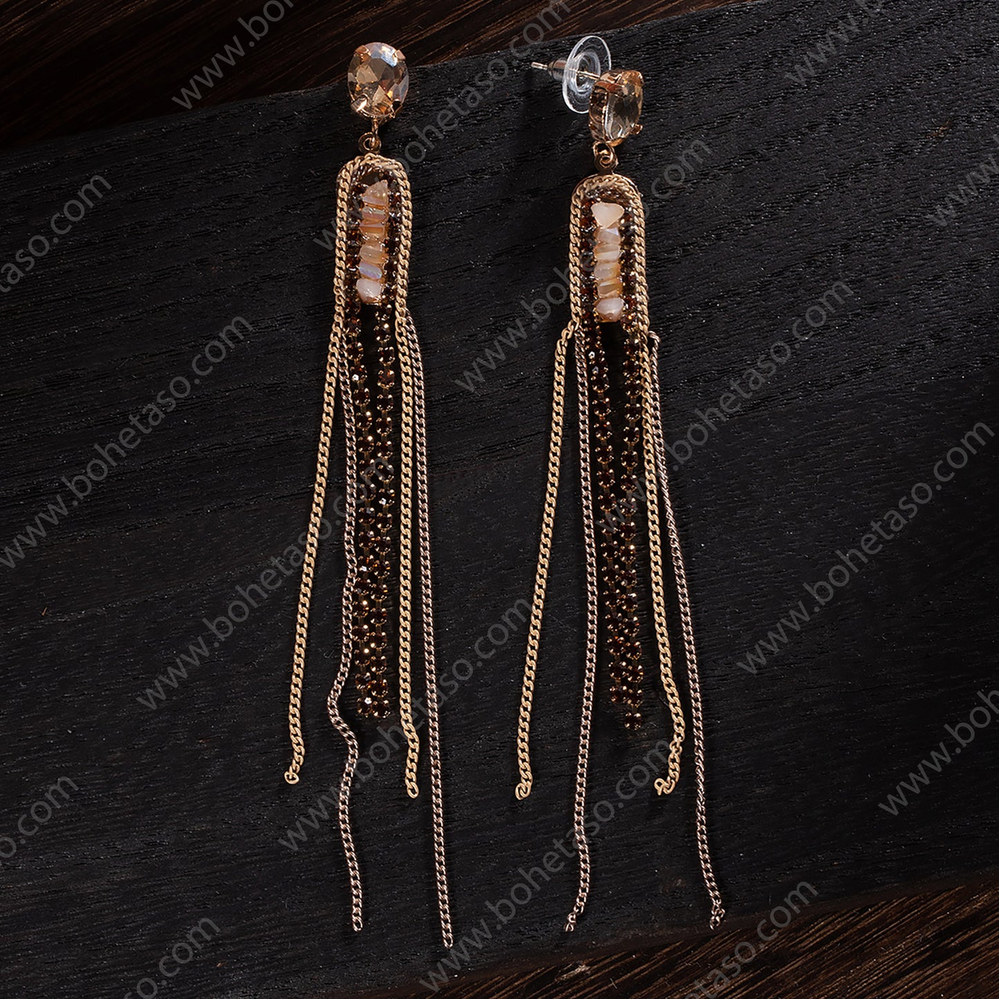 Handmade tassel earrings in Bohemian style Earrings for traveling commuting to work