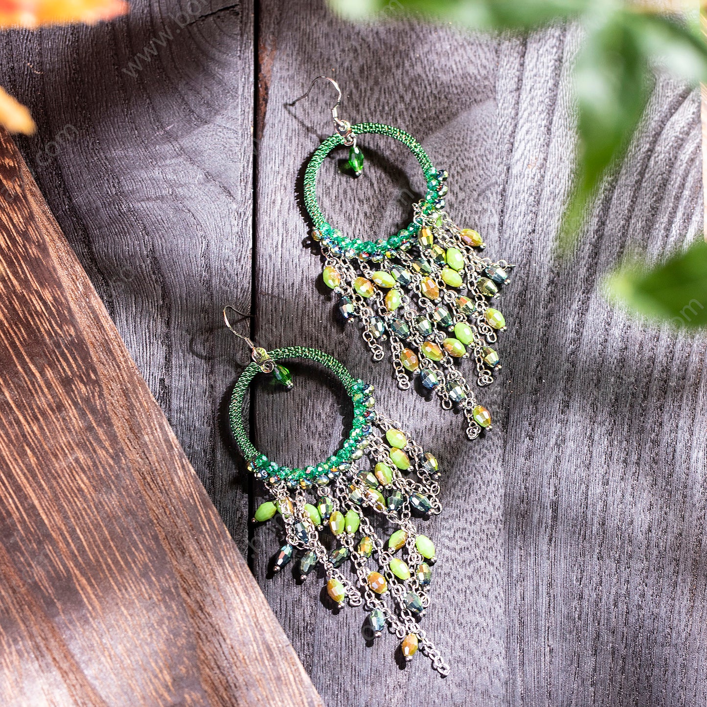 Bohemian style circular tassel earrings for women's outings, travel gatherings, exquisite niche earrings