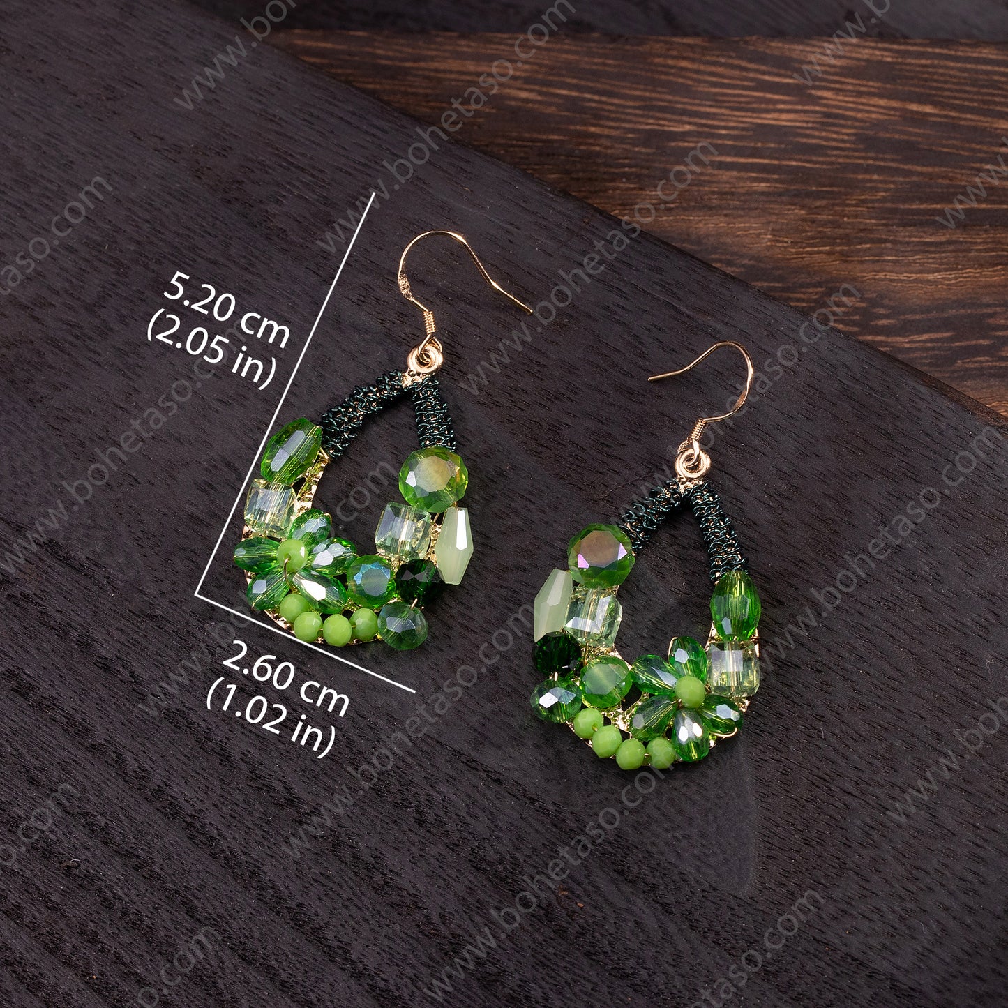 Handmade earrings in Bohemian style Earrings for traveling commuting to work