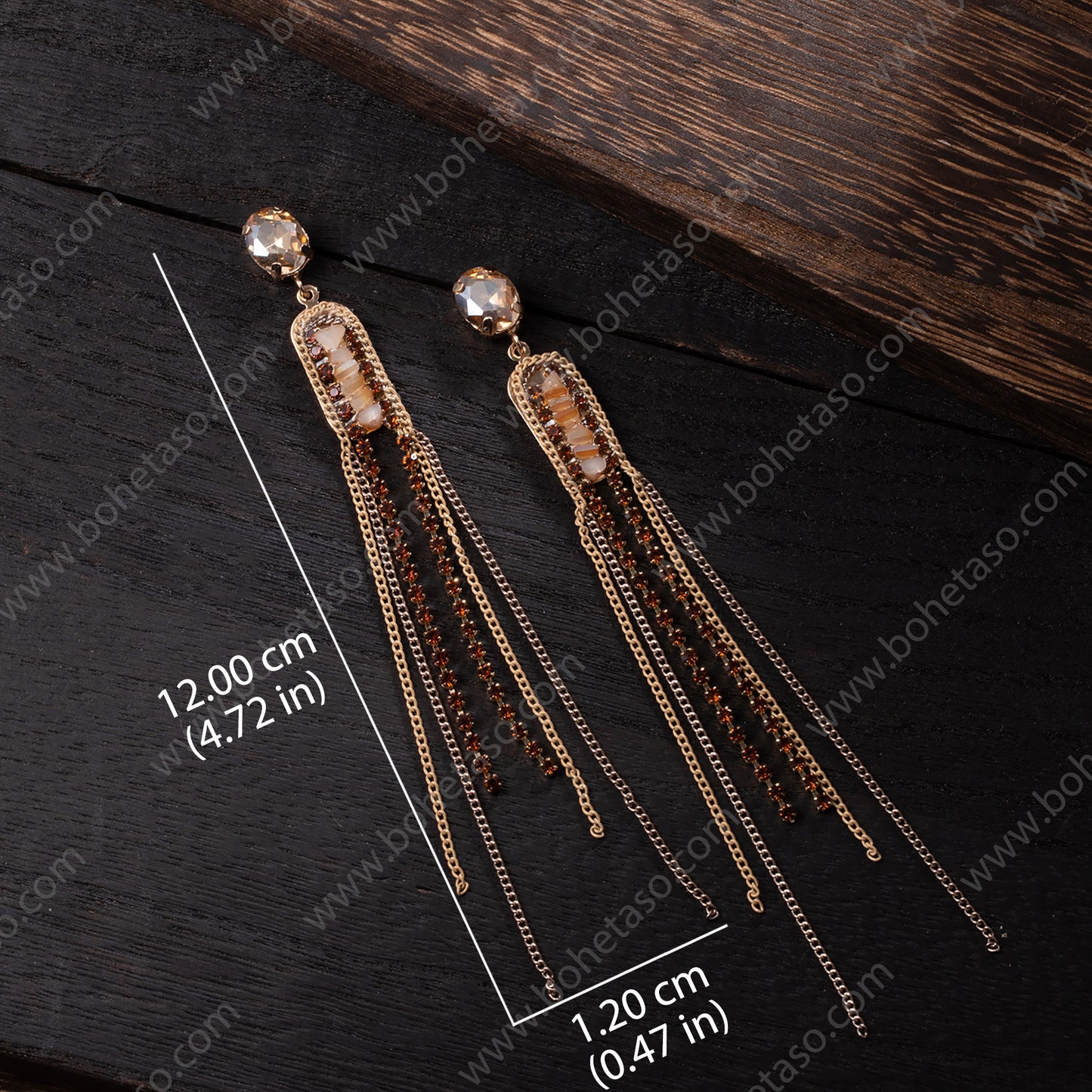 Handmade tassel earrings in Bohemian style Earrings for traveling commuting to work