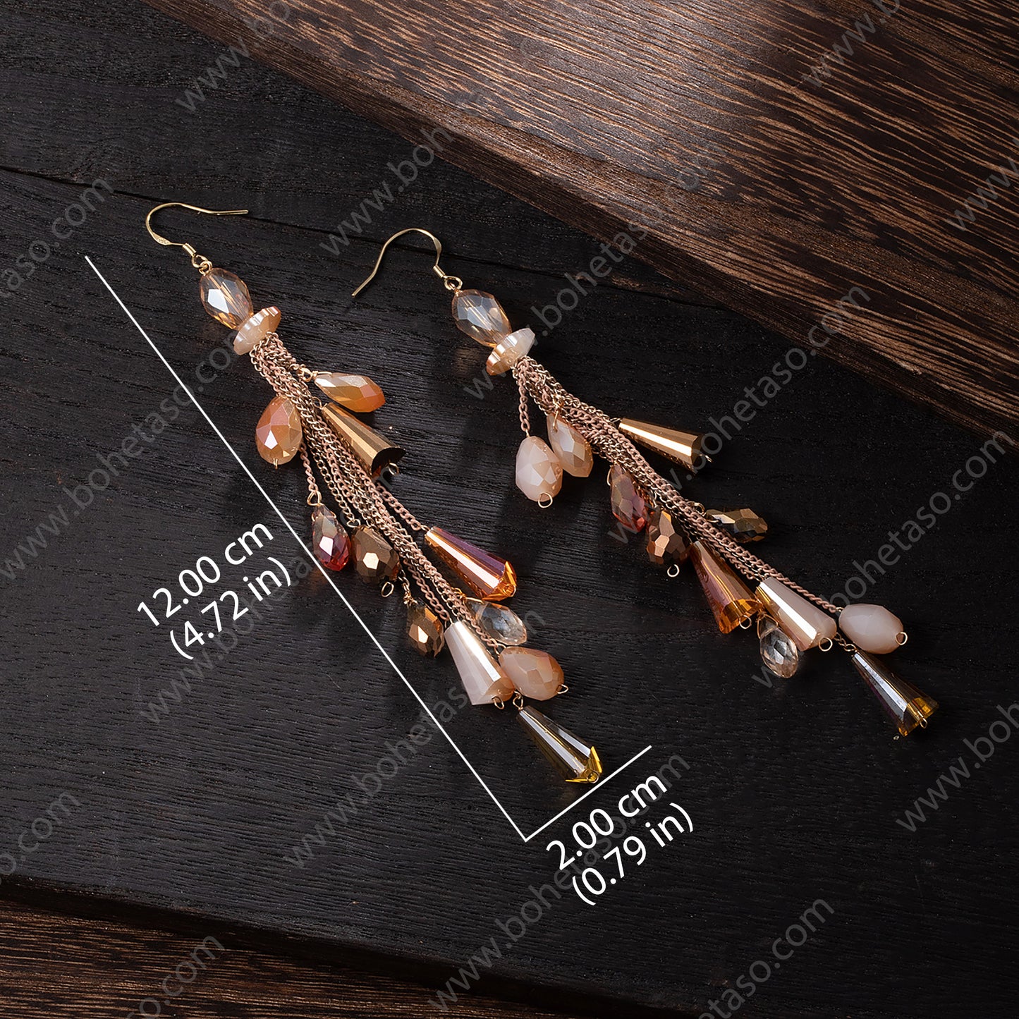 Handmade tassel earrings in Bohemian style Earrings for traveling commuting to work