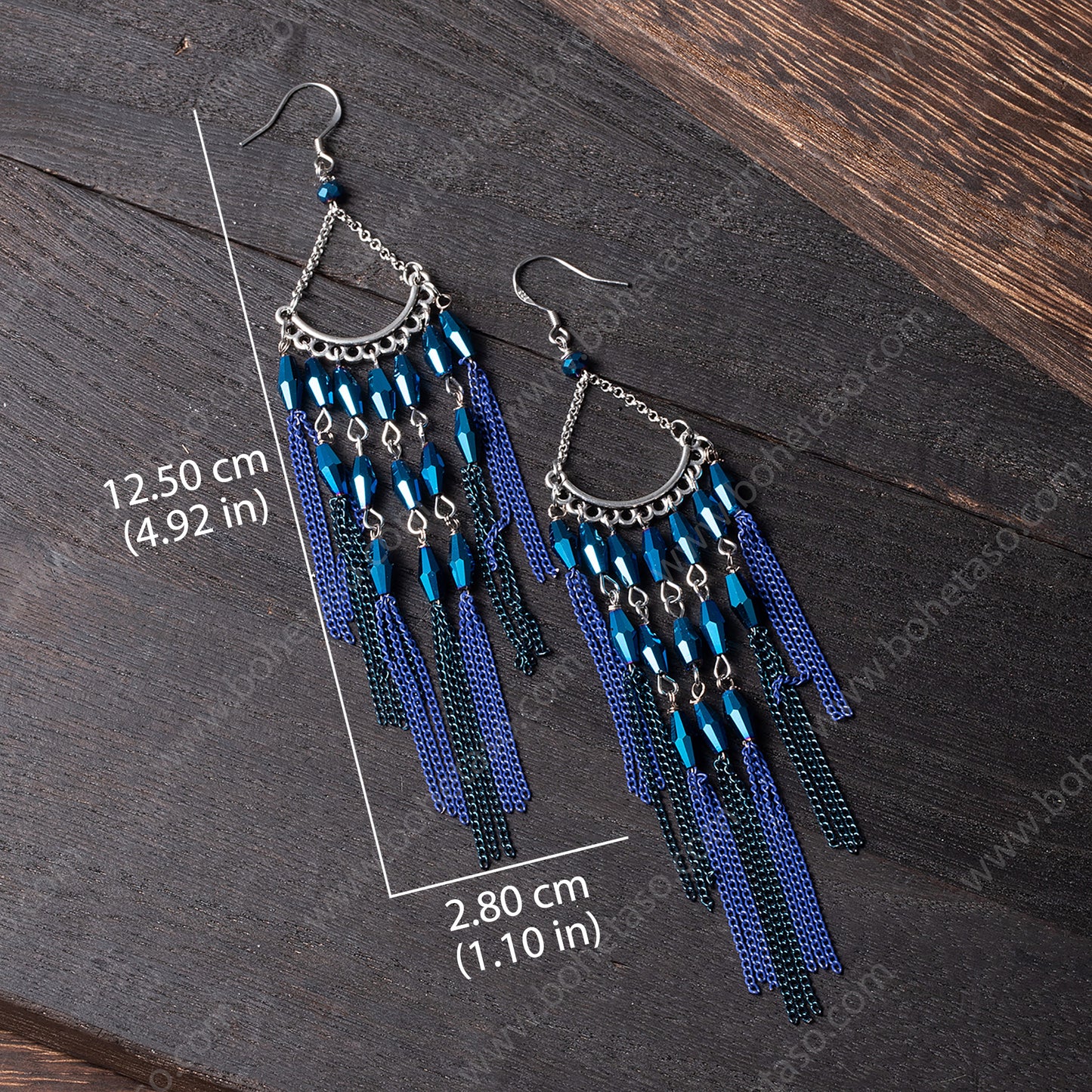 Handmade tassel earrings in Bohemian style Earrings for traveling commuting to work