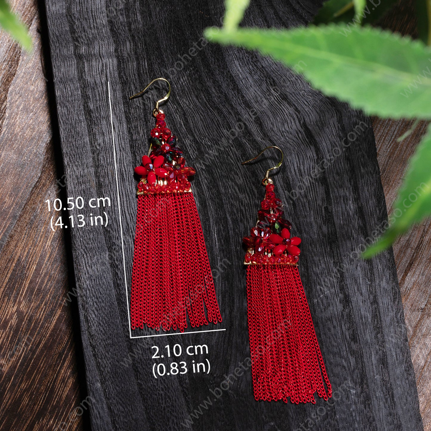 Handmade tassel earrings in Bohemian style Earrings for traveling commuting to work