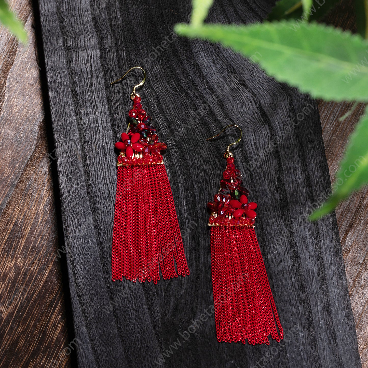 Handmade tassel earrings in Bohemian style Earrings for traveling commuting to work